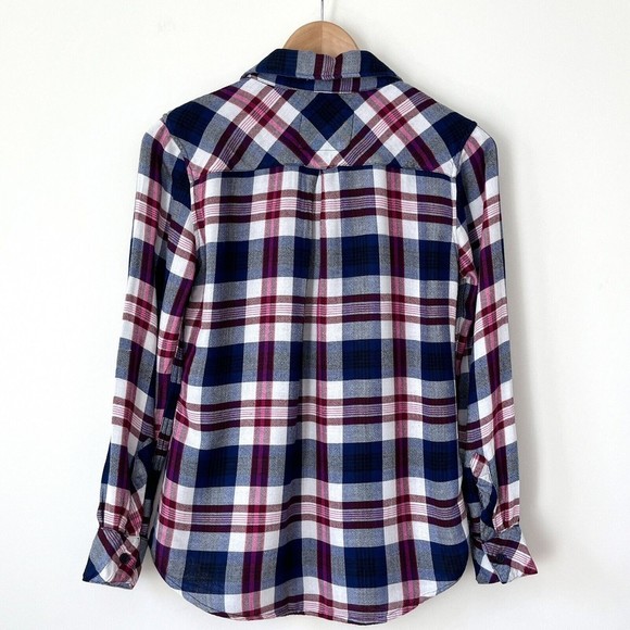 Rails Women Plaid Double Woven Tencel Blend Button Up Shirt Size S - Picture 7 of 10